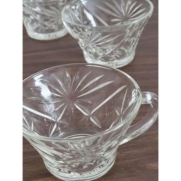 ANCHOR HOCKING Early American Prescut 700/674 Punch Bowl Set with cups ladle - Picture 10 of 14